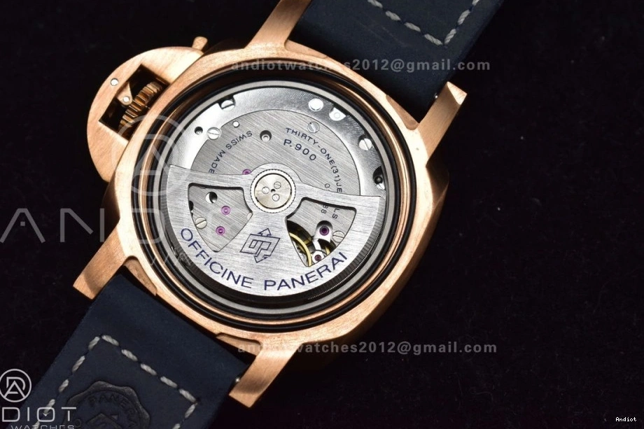 VSF Strap Blue Edition Clone 974 Blue Dial P.900 Bronzo Seasonal 1:1 Best on Calfskin PAM1074 W 0809
